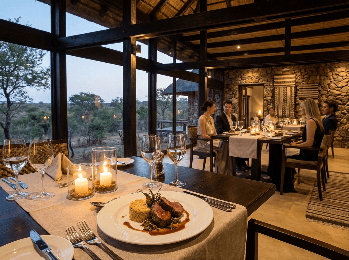 Fine dining restaurant at Savanna Bay Hotel
